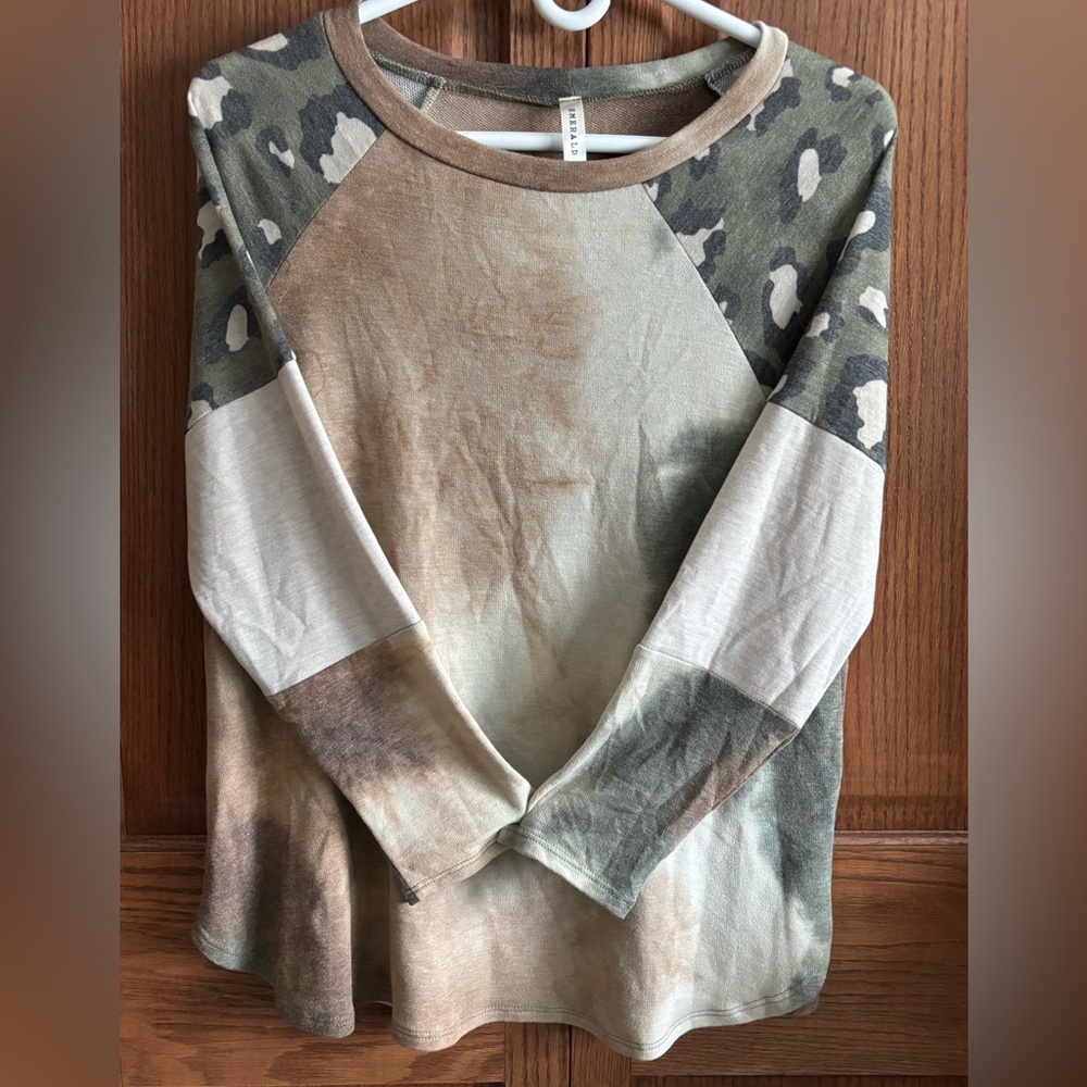 Emerald Earthy Toned Knit Top
